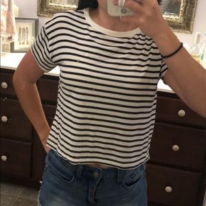 Stripped crop tee